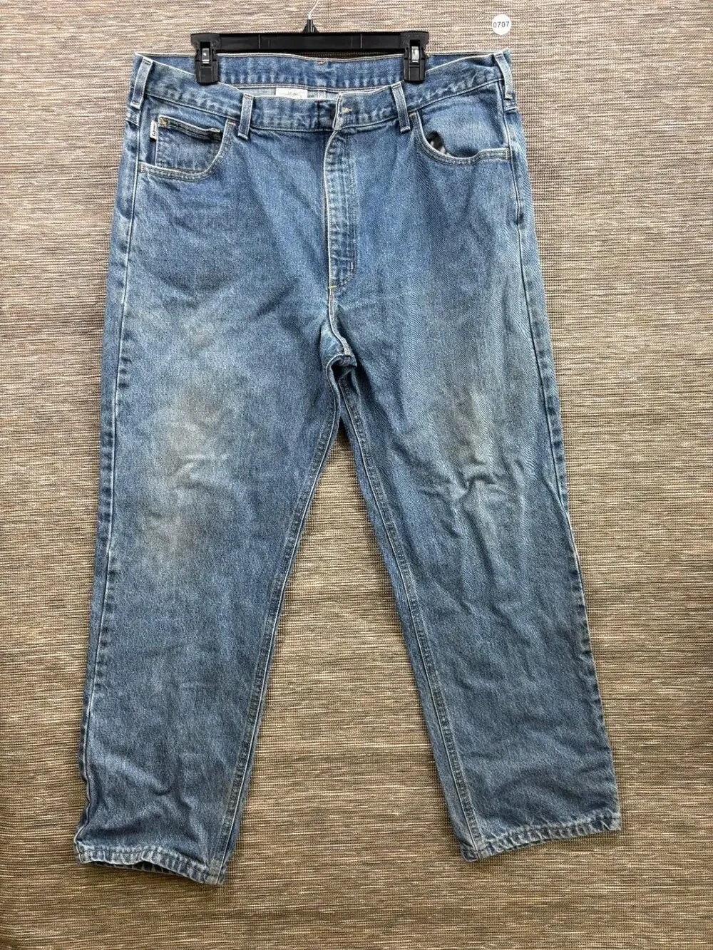 Carhartt FR Mens 40x30 FRB160 DNM Flame Resistant Straight Leg Denim Blue Jeans